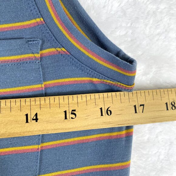 Toad & Co.‎ Tank Midi Dress Sz XS Orange Blue Striped Beachy Coastal Lightweight - Picture 6 of 10